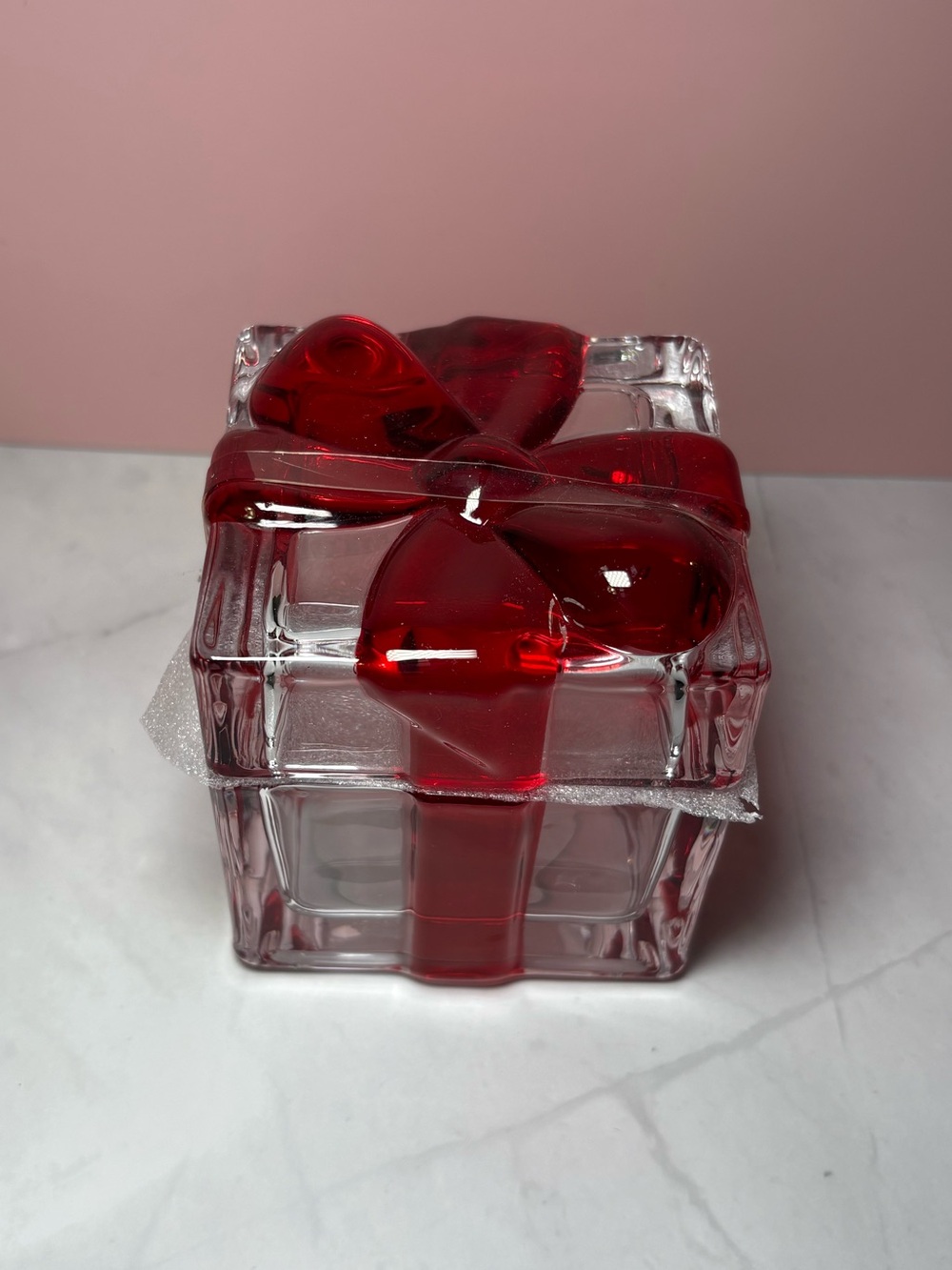 🎁 Sleigh Bell Bistro Red Bow Glass Decorative Accent